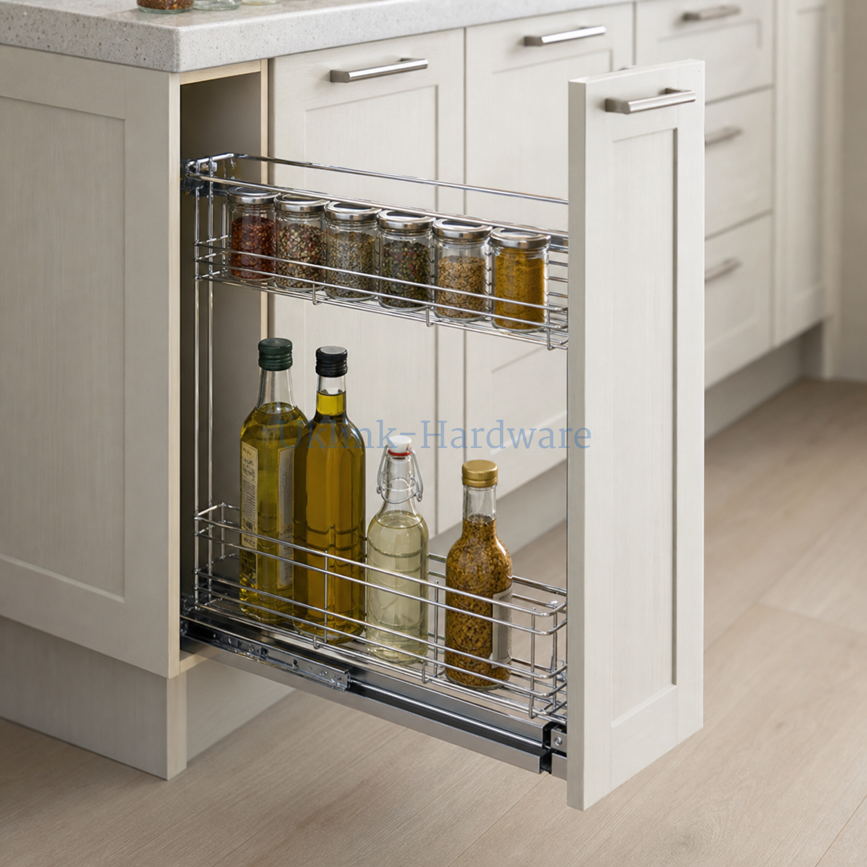 UKLINK kitchen wire basket and dish rack cabinet storage solution