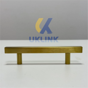 brushed gold cabinet pull handle (4)