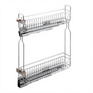 Two Tier Pull Out Stainless Steel Basket
