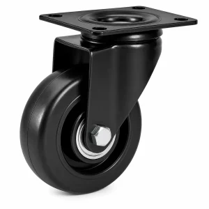 Black PVC Casters Without Brakes