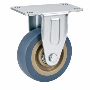 Grey Rubber PVC Fixed Caster