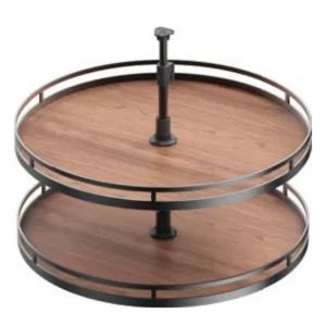 Steel 360-Degree Rotating Pull-Out Basket for Kitchens