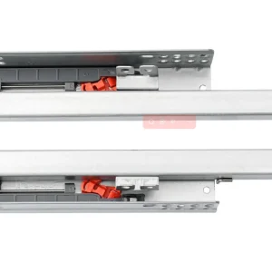 Two-fold soft-close concealed undermount slide (bracket-mount version)
