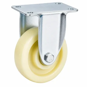 White Nylon Fixed Caster