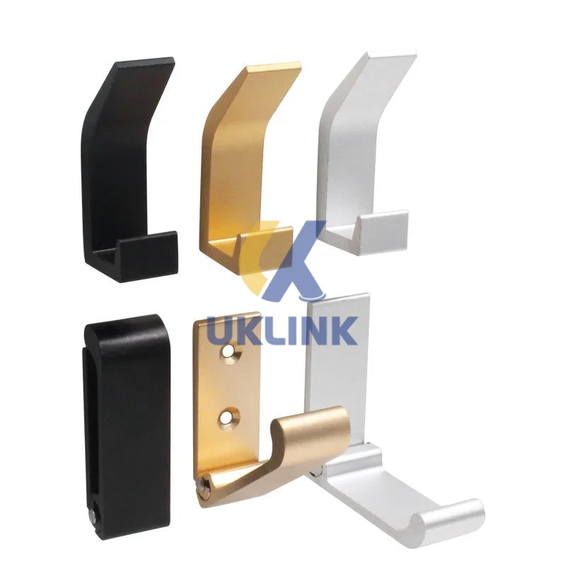 Anodized Aluminum 90° Foldable Wall Coat Hooks