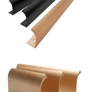 Anodized Black U-Channel Aluminum Furniture Edge