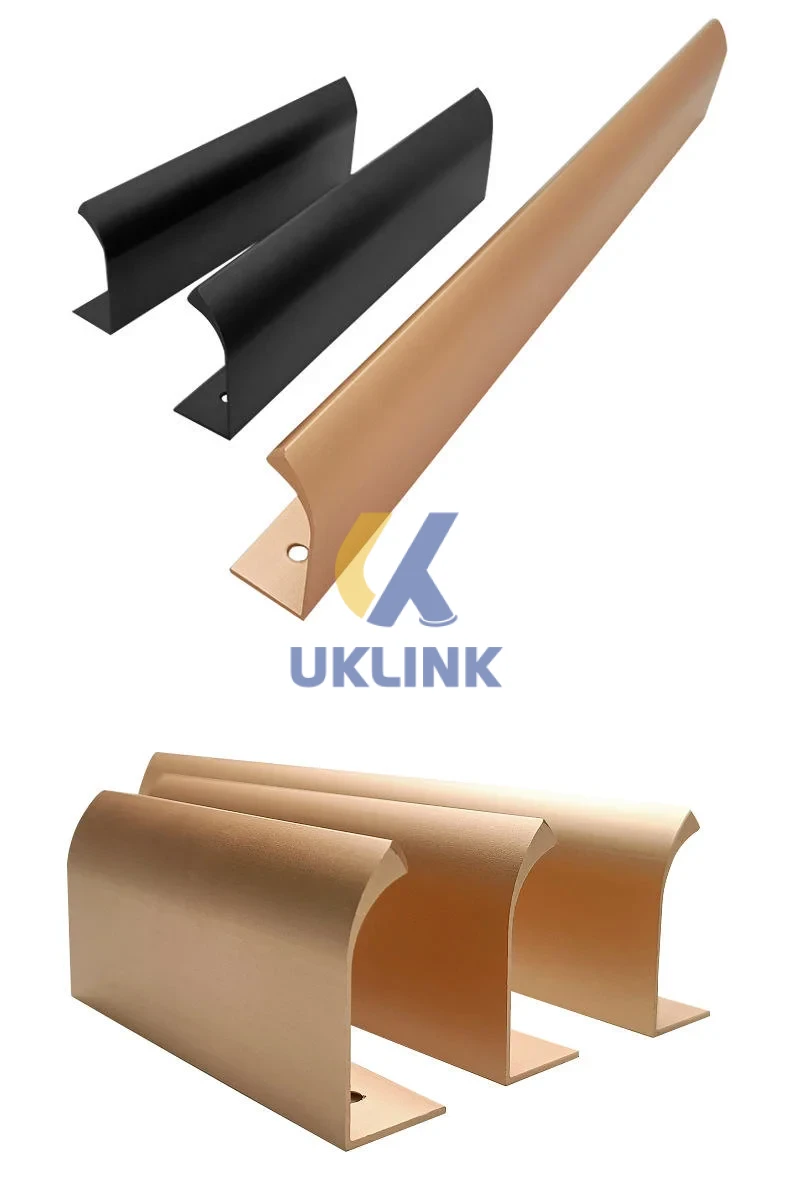 Anodized Black U-Channel Aluminum Furniture Edge