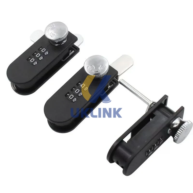 Black ABS Zinc Alloy Rotary Drawer Lock - Image 3
