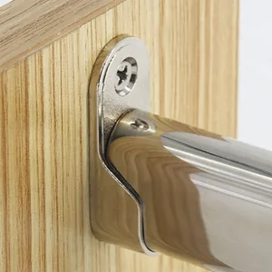 Brushed Stainless Steel U-Shaped Curtain Rod Brackets
