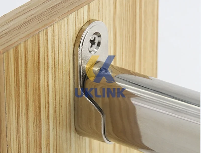 Brushed Stainless Steel U-Shaped Curtain Rod Brackets