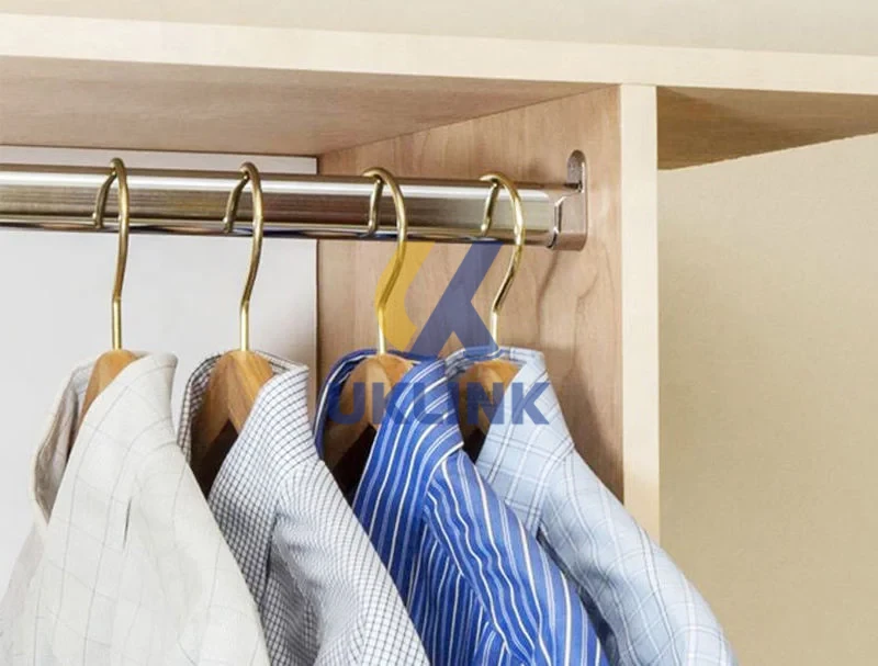 Brushed Stainless Steel U-Shaped Curtain Rod Brackets - Image 3