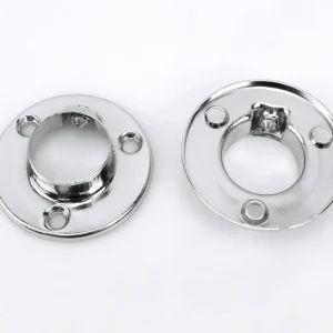 Chrome-Plated Steel Round Flange Cabinet Legs