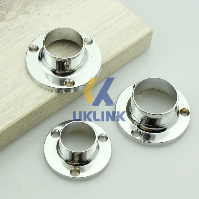Chrome-Plated Steel Round Flange Cabinet Legs - Image 2