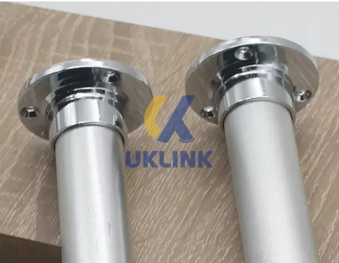 Chrome-Plated Steel Round Flange Cabinet Legs - Image 3