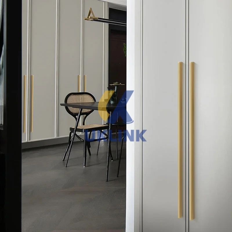 Brushed Brass Rectangular Cabinet Pulls 128mm - Image 4