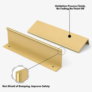 Brushed Brass L-Profile Door Stopper