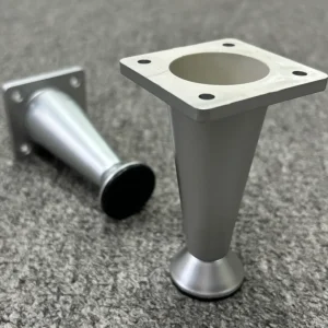 Brushed Silver Aluminum Conical Sofa Legs 50–200mm