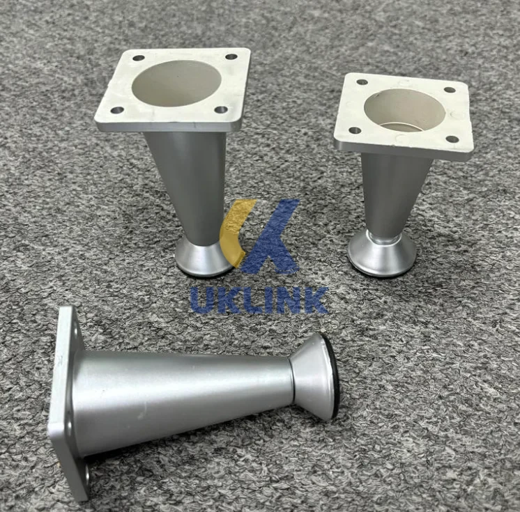 Brushed Silver Aluminum Conical Sofa Legs 50–200mm - Image 2