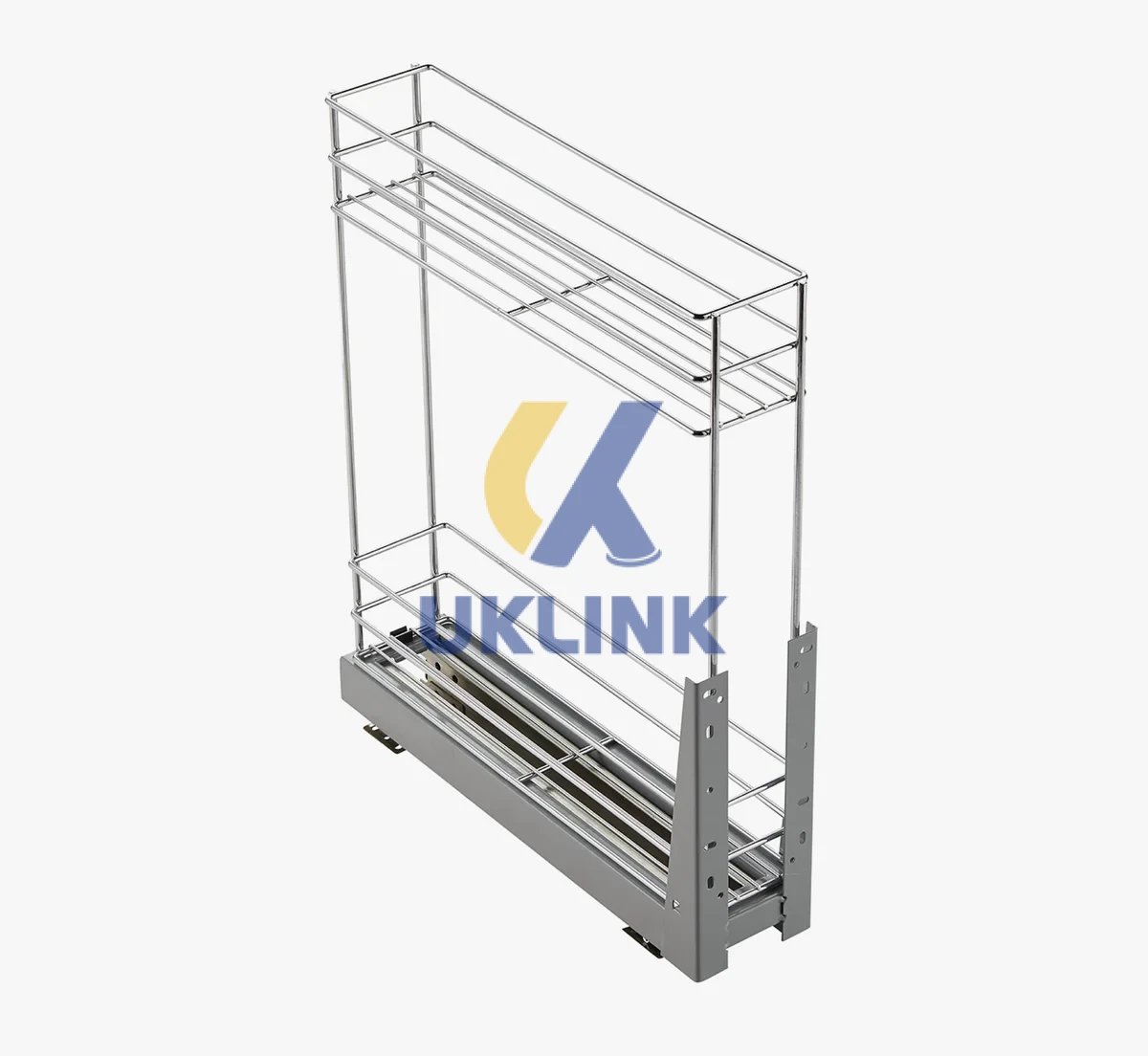 Brushed Stainless Steel & Aluminum Dual-Tier Pull-Out - Image 2