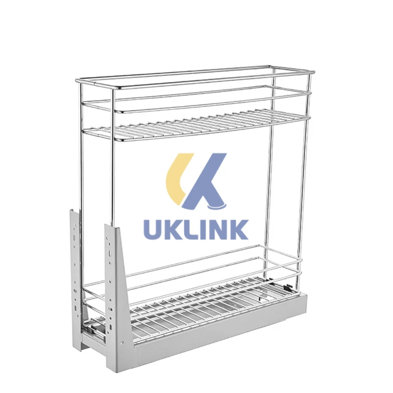 Brushed Stainless Steel & Aluminum Dual-Tier Pull-Out - Image 3