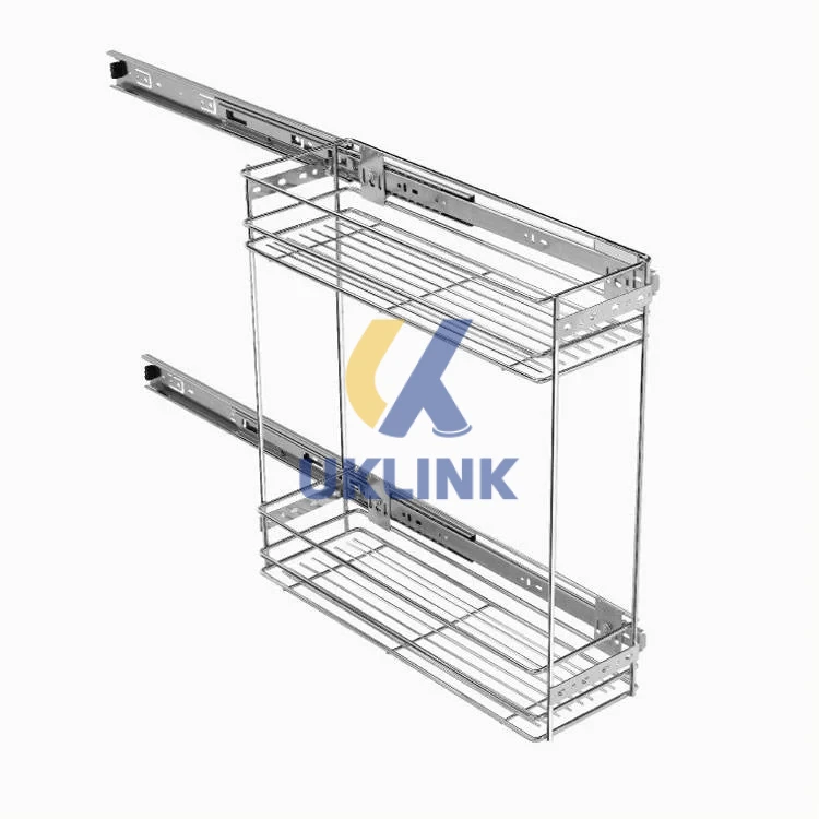 Brushed Stainless Steel & Aluminum Dual-Tier Pull-Out - Image 4