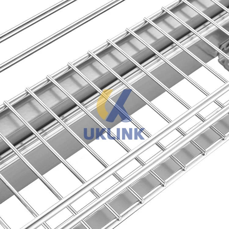 Brushed Stainless Steel Double-Tier Pantry Organizer