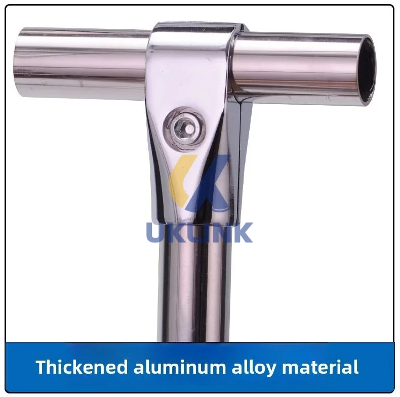 Chrome Aluminum T-Joint Connector 25mm - Image 2