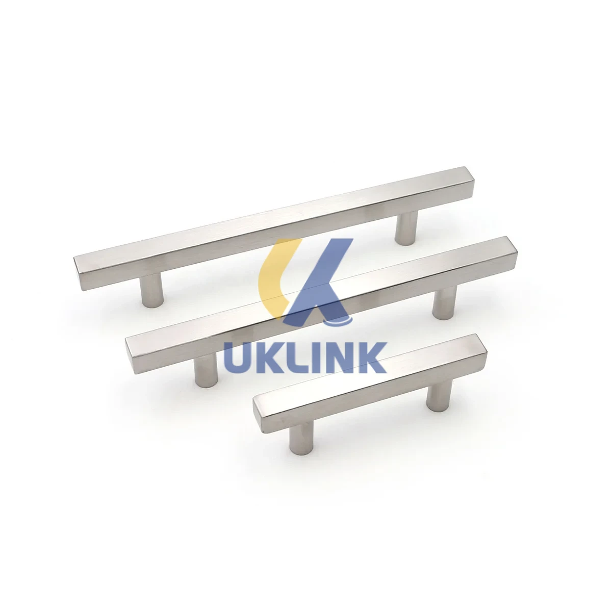 Brushed Stainless Steel Rectangular Bar Pulls – 128mm