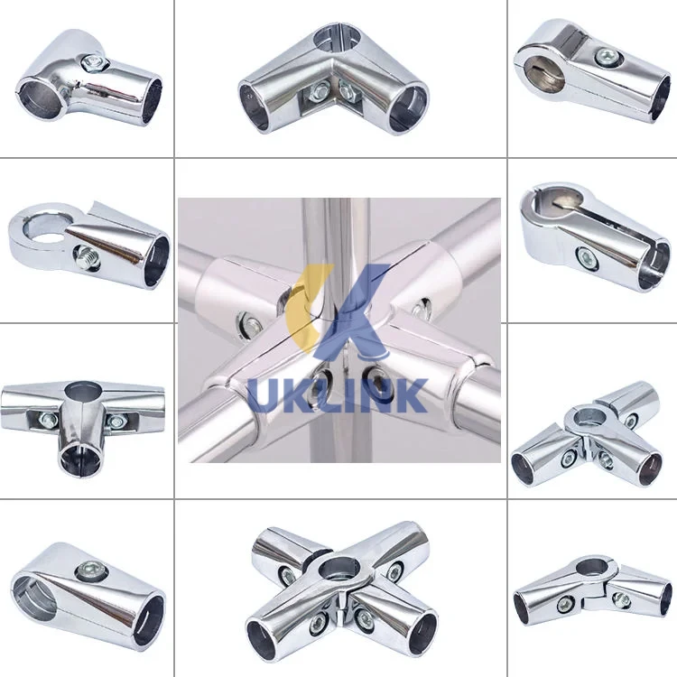 Chrome Steel 3-Way Tube Corner Joint