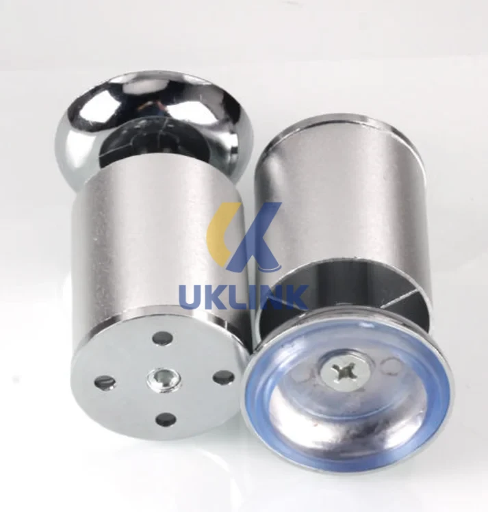 Chrome-Plated Aluminum Cylindrical Leveling Feet 50mm - Image 4