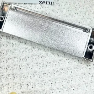 Chrome-Plated Aluminum Rectangular Drawer Pull 128mm
