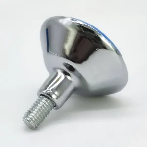 Chrome-Plated Iron Dome-Leveling Foot M8 with Blue ABS