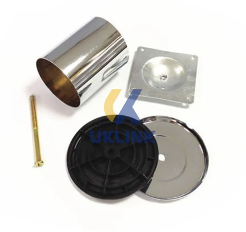 Chrome-Plated Iron Flared-Base Cylindrical Sofa Legs - Image 3