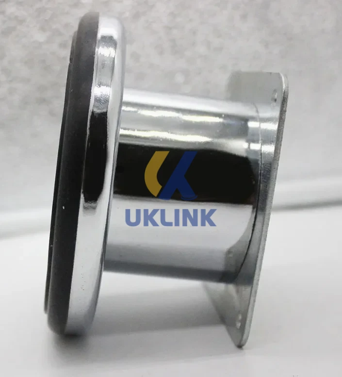 Chrome-Plated Iron Square-Mount Leveling Feet Ø60×H70mm
