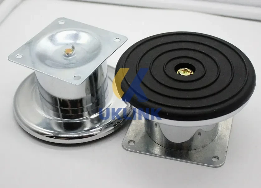Chrome-Plated Iron Square-Mount Leveling Feet Ø60×H70mm - Image 2