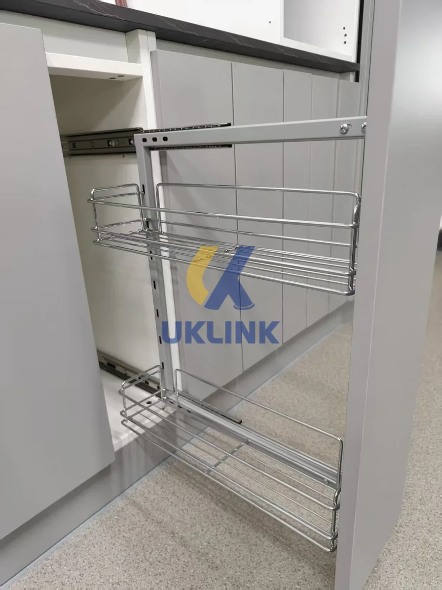 Chrome-Plated Steel Dual-Tier Full-Extension Pull-Out
