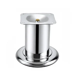 Chrome-Plated Steel Square-Mount Adjustable Sofa Legs