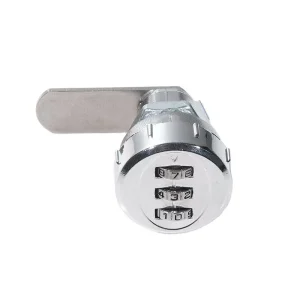 Chrome 3-Digit Lever-Handle Cabinet Lock