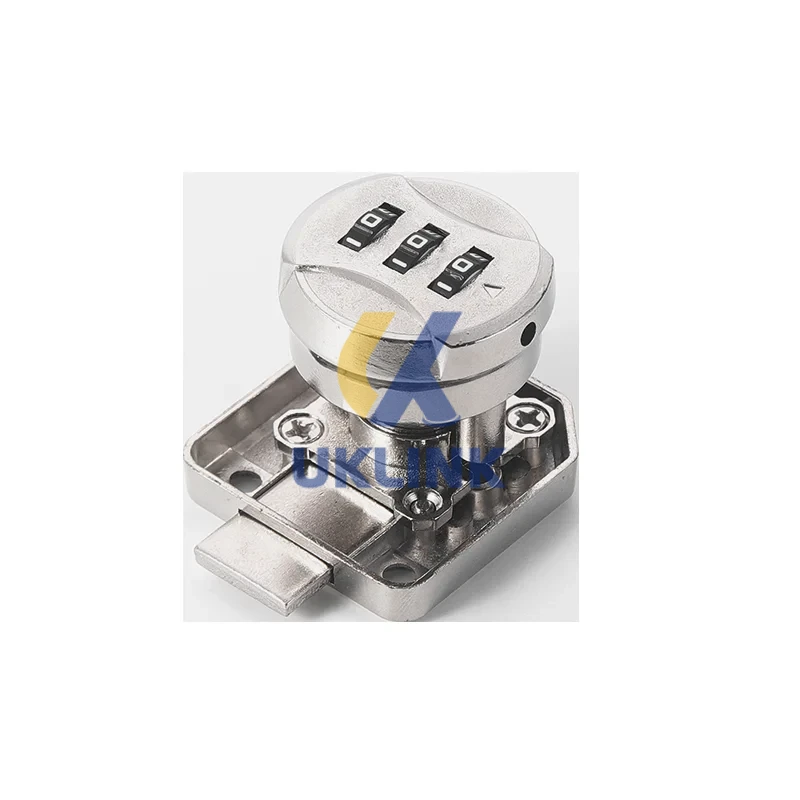 Chrome-Plated Rotary Wardrobe Lock