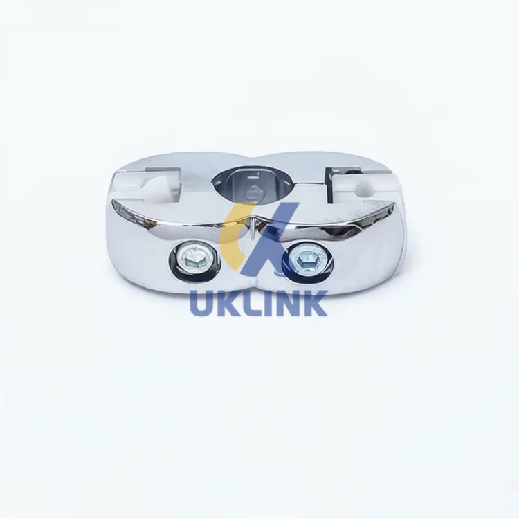 Chrome Oval Rod Clamp Double Screw UKLinkHardware