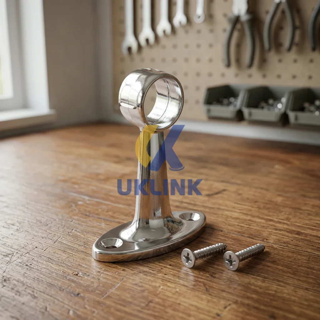 Chrome Wardrobe Rail Support Bracket UKLinkHardware - Image 2