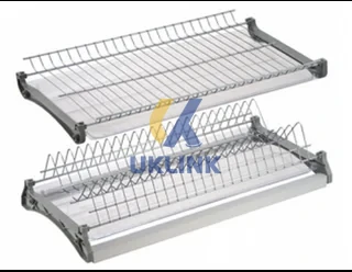 Chrome Wire 2-Tier Cabinet Dish Rack UKLinkHardware - Image 4