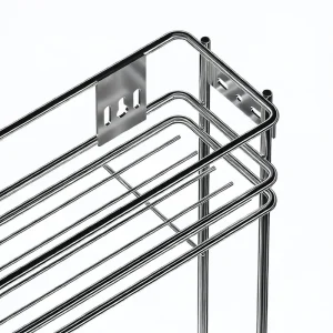 Chrome Wire Corner Pull-Out Cabinet Basket UKLinkHardware