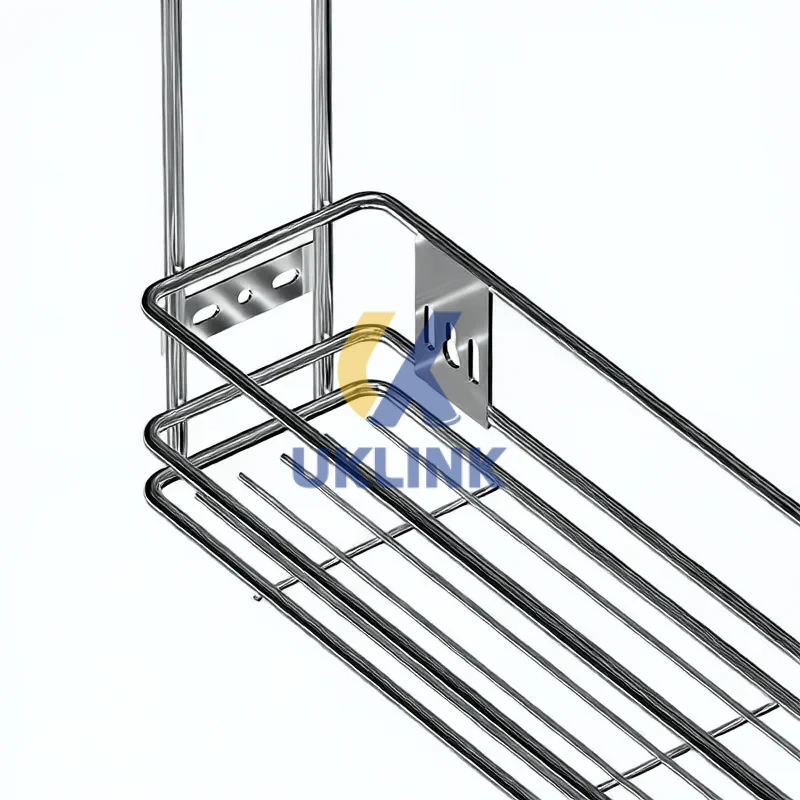 Chrome Wire Corner Pull-Out Cabinet Basket UKLinkHardware - Image 2
