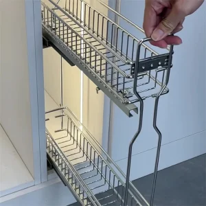 Chrome Wire Pull-Out Cabinet Basket UKLinkHardware