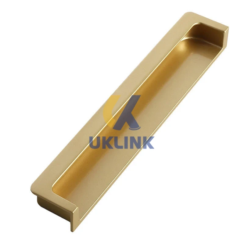 Deep Gray Zinc Alloy U-Channel Cabinet Pull 140mm - Image 2