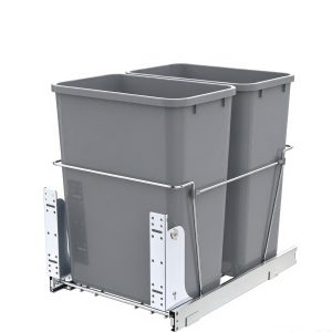 Double-layer pull-out trash bin