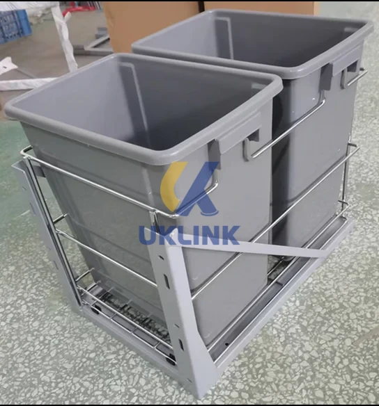 Double Pull-Out Waste Bin Sliding Kit UKLinkHardware - Image 3