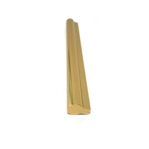 Gold Anodized Aluminum Semi-Circular Wardrobe Leg 100mm
