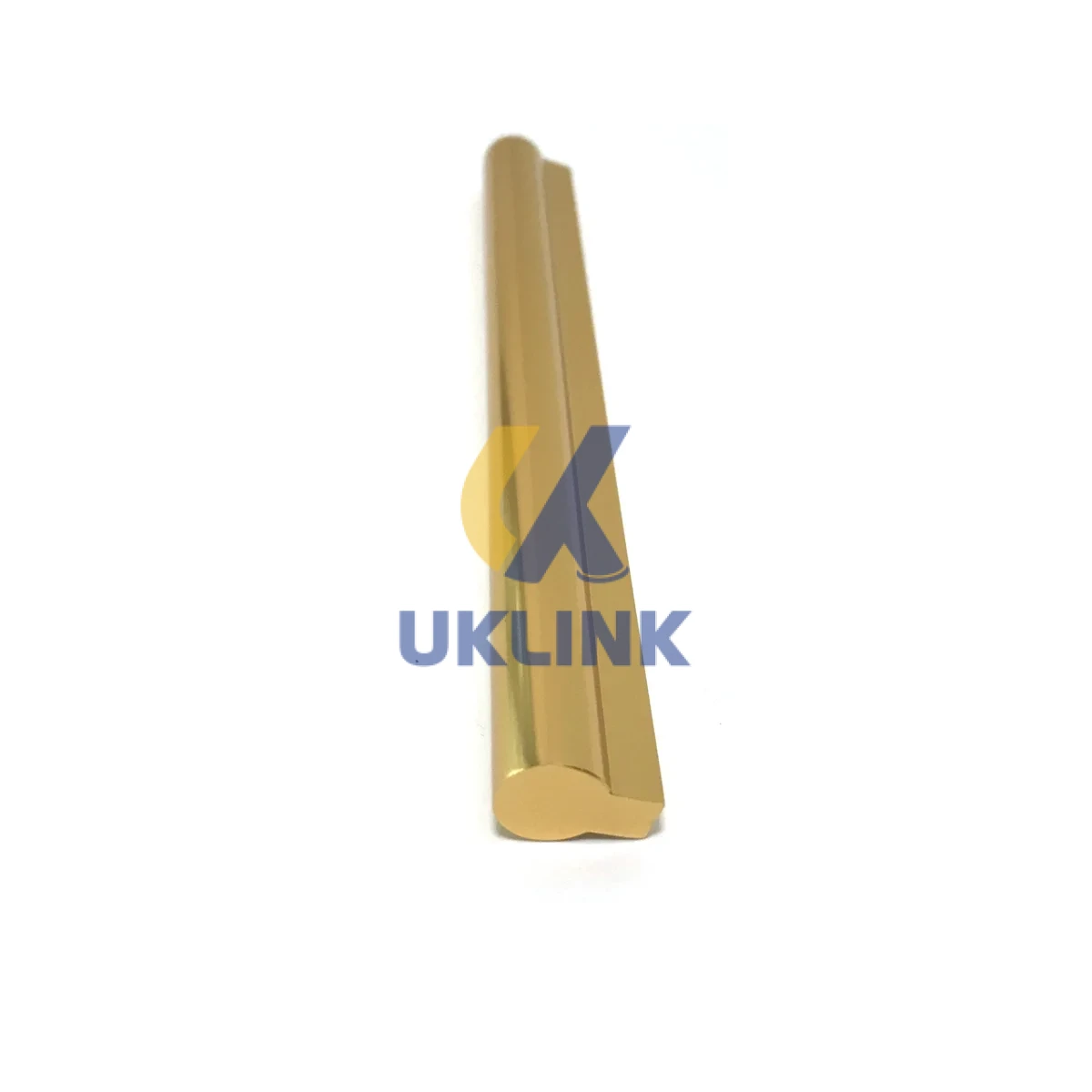 Gold Anodized Aluminum Semi-Circular Wardrobe Leg 100mm